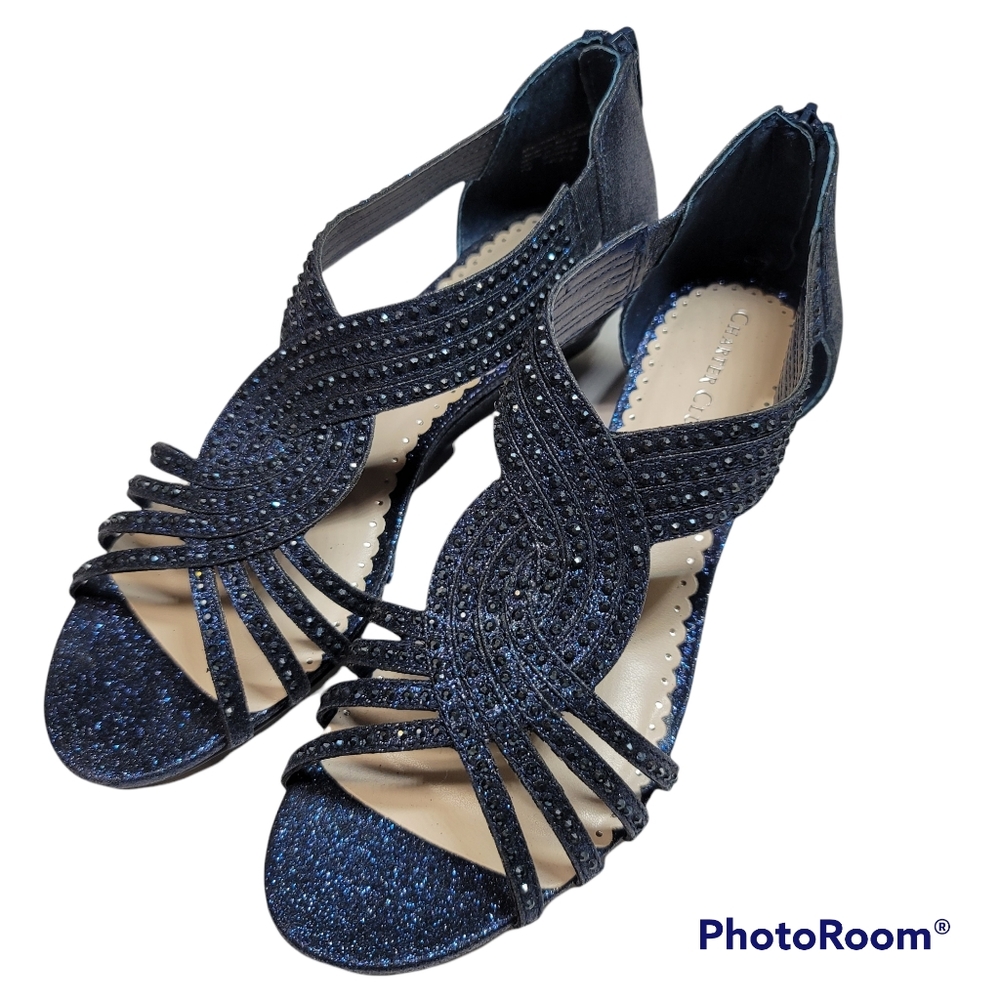 Charter Club Wedge Sandals Size 7M Navy Blue